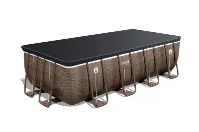Coleman® Rattan Rectangular Steel Frame Outdoor Swimming Pool, View more