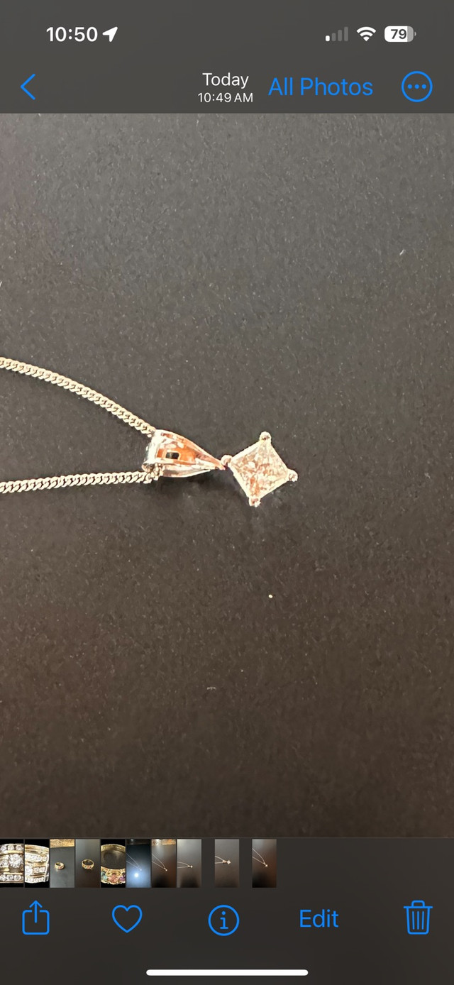 Princess Cut solitaire neck lace in Jewellery & Watches in Kitchener / Waterloo - Image 3