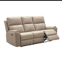 BRAND NEW  ITALIAN LEATHER  SOFA THREE SEAT WITH RECLINERS