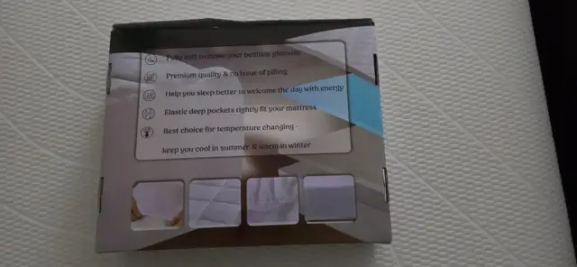 LDC Lux Decor Collection Mattress Pad - King Mattress Cover in Bedding in Hamilton - Image 7