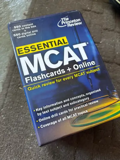 MCAT flashcards essentials the princeton review new