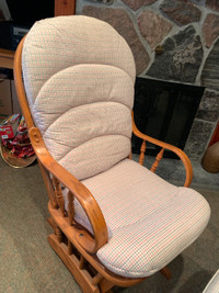 Glider rocking chair and footrest