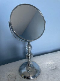 Vanity Pedestal Mirror, swivel, regular and magnifying mirrors
