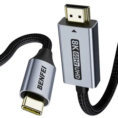 BENFEI USB C to HDMI 2.1 Cable (8K@60Hz, 4K@240Hz, 6ft, Aluminum, View more