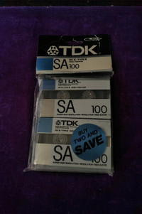 TDK SA 100 new 2 pack cassette
