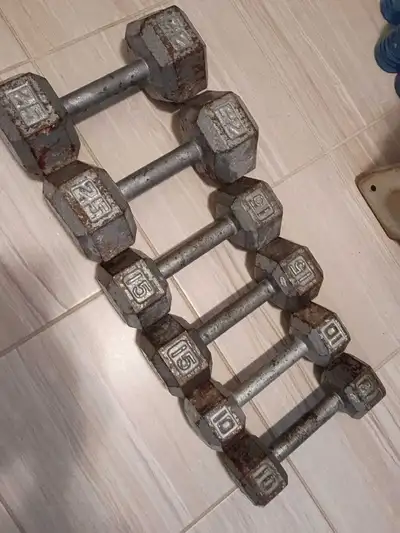 Dumbbell Weights 2x25 2x15 2x10 All for $120 Firm, View more