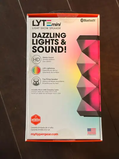 Hypegear LYTE mini light show speaker BRAND NEW IN BOX, View more