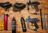 2 paintball guns + accessories (Spyder E99 + VL Orion