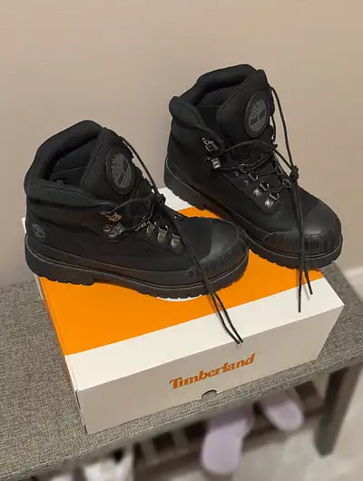 TIMBERLAND Heritage Waterproof Rubber-Toe Boots Black Nubuck, View more