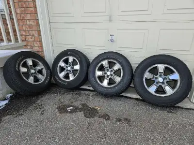 2 General Grabber HTS all season tires 2 MotoMaster all Terrain tires All 4 Tires on 16" rims taken...