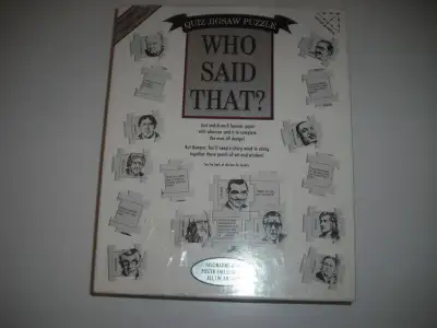 Quiz Jigsaw Puzzle for adults - WHO SAID THAT ? - 504 PIECES -Match quote with famous person then pi...