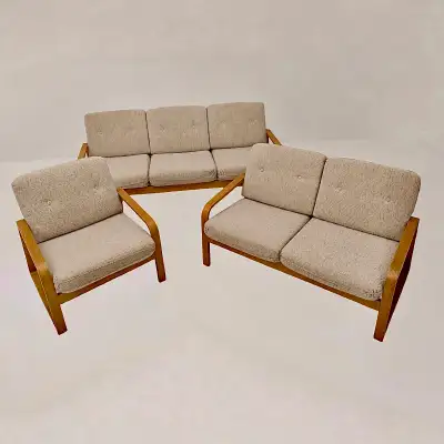 mid Century Modern  Scandinavian Style Bentwood Sofa Set, View more