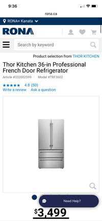 Thor Refrigerator- like new 