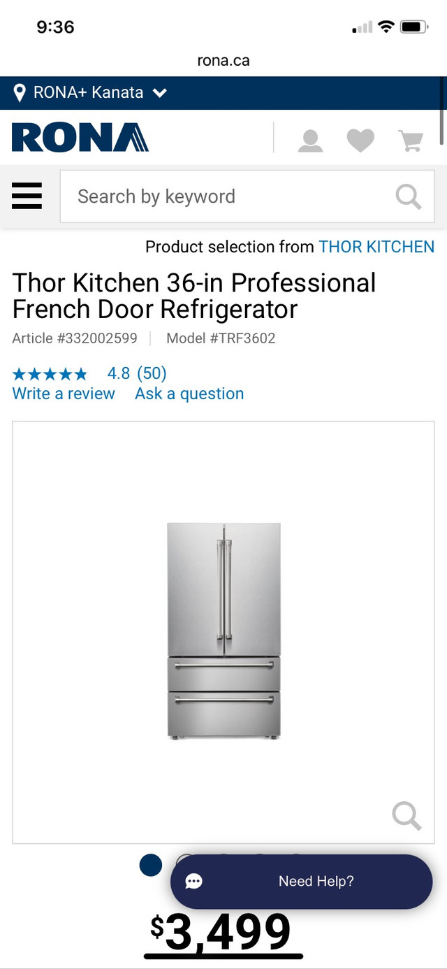 Thor Refrigerator- like new  in Refrigerators in Pembroke