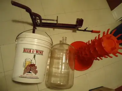 Craft wine, beer making kit supplies, filter pump, bottling jack, View more