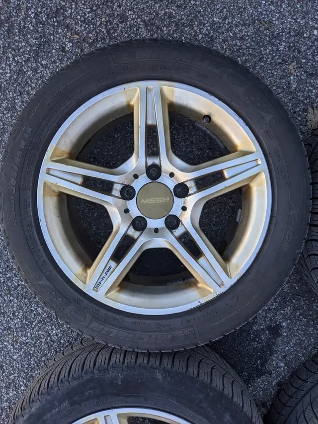 Michelin Winter Tires/ Snow Tires with AMG Rims 16" (205/ 55R16) in Tires & Rims in Ottawa - Image 3