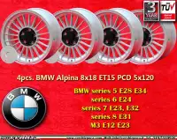 4 BMW Alpina wheels8x18 ET15 5x120 E28, E34, E24, E23, E32, E31