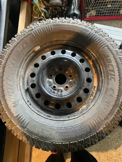 Almost brand new winter tires and rims for Jeep Wrangler or Jeep Grand Cherokee. Came off a lease th...
