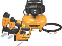 BOSTITCH 3-Tool Nailer and Compressor Combo Kit, 50 FT HOSE FREE