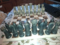 I have a beautiful new condition marble chess board with 2 sets.