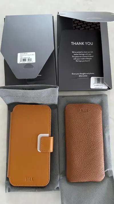 Sena leather cases for iPhone 14 Pro Max and Plus, View more