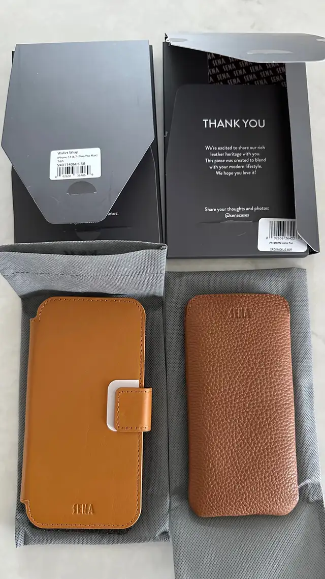 Sena leather cases for iPhone 14 Pro Max and Plus in Cell Phone Accessories in Kitchener / Waterloo - Image 2