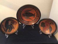 Vintage Costa Rican Folk Art Pottery Bowls By Willy Villafuerte