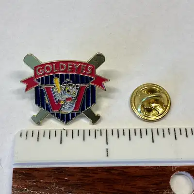 Pin Goldeyes Baseball ¾" x 1" Gold tone $5.00 Maples Pick up