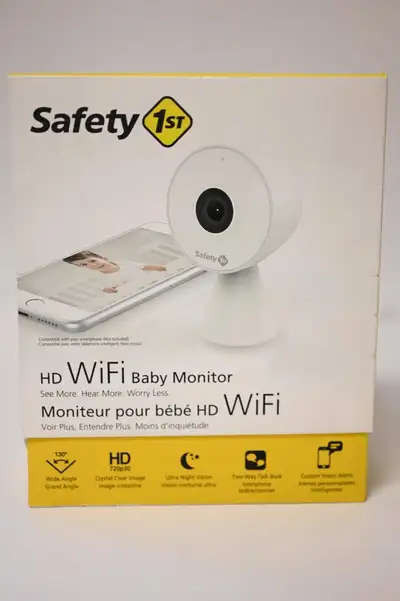 Baby Monitor WiFi Safety 1st with two-way talk and snapshot NEW, View more