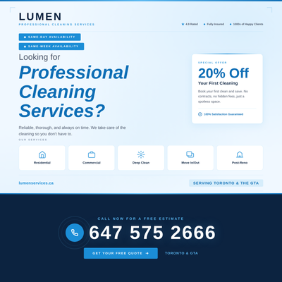 PROFESSIONAL CLEANING SERVICES  in GTA, View more