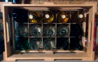 Caisse en bois pour 15 bouteilles de vin