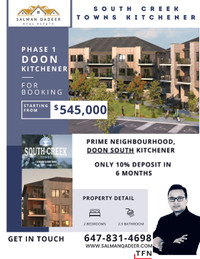 Towns in Kitchener from $545,000