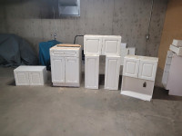 6pc used kitchen cabinets 