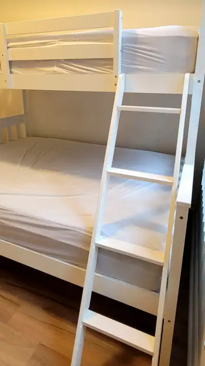 BUNK BED .. twin over double + 2 mattress .. CAN DELIVER , View more