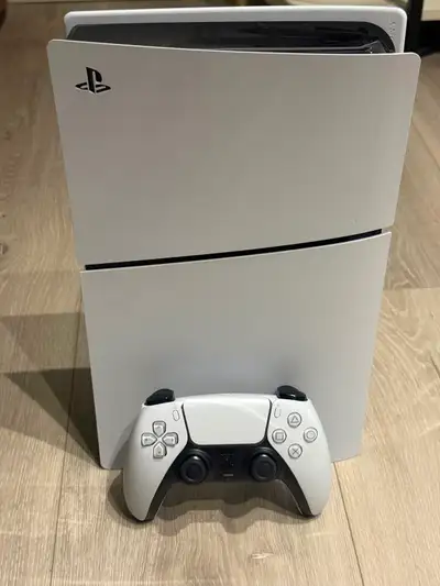 Like new ps5 Slim +brand new controller, View more