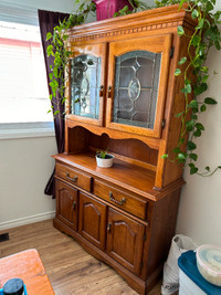 Lighted Buffet and Hutch/ Curio Cabinet