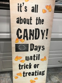 Large Rustic Halloween Sign / Decor W/ Chalkboard