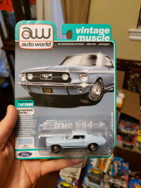 US EXCLUSIVE Autoworld 1967 Ford Mustang GTA Light blue