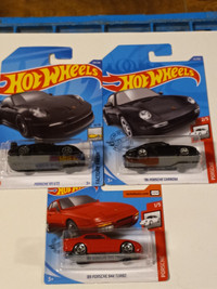 Hot Wheels Porsche 911,Carrera,944 Turbo NIP Lot of 3