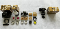 Nikon F, Nikon FTn Camera, Nikkor 55mm and 85mm Lenses - Mint