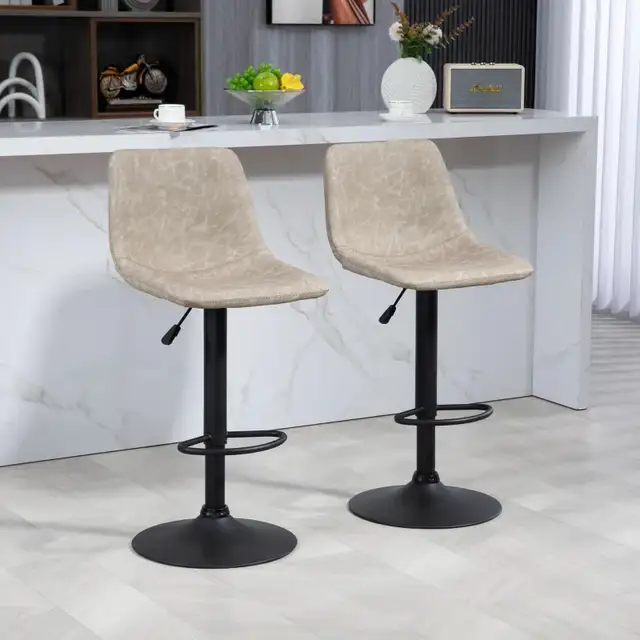 Adjustable Counter Height Bar Stool, 360° Swivel Kitchen Counter in Chairs & Recliners in Markham / York Region - Image 7