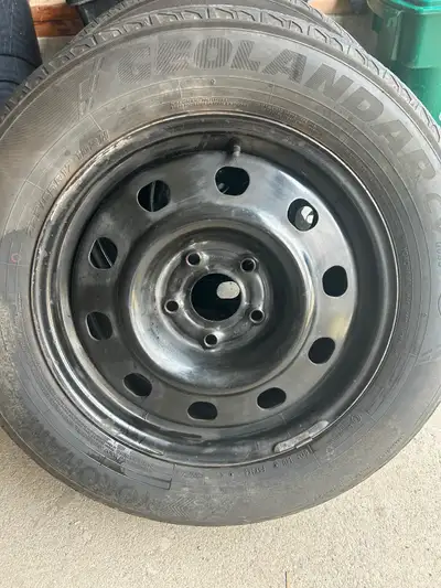 4 - 17” steel rims. Bolt pattern is 5 x 5”. (127 mm) from a dodge caravan. Good shape. Asking $200 f...