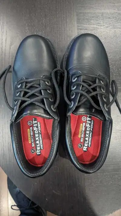 Skechers Work relaxed fit slip resistant leather  shoes, View more