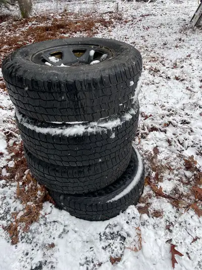 Looking to sell snow tires and rims off a 2009 gmc truck. Tire are about 50% sold the truck so don’t...