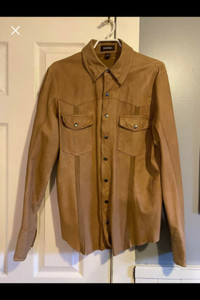 Danier leather shirt large and northbound leather shorts 36 / 38