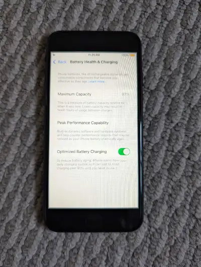 97% battery health iPhone SE 3rd Generation, View more