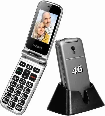 4G Foldable Mobile Phone for Seniors with SOS Button, Easy Flip, View more