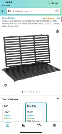 Uniflasy Grill Cooking Grid Grates Replacement Parts 7638 for We