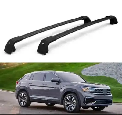 Roof rack cross bars for SUV. Strong and lightweight aluminum bars. Perfect for carrying roof box, b...
