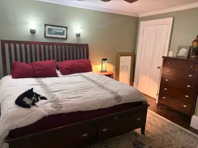 Large master bedroom with en suite. Everything included. Shared kitchen and laundry.